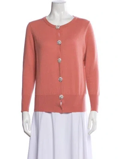 Pre-owned Flavio Castellani Wool Scoop Neck Sweater In Pink