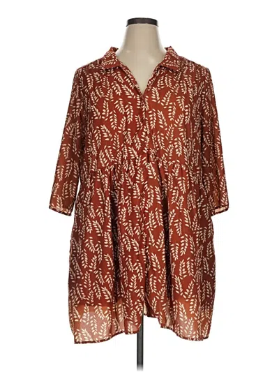 Pre-owned Flawless Casual Dress In Brown
