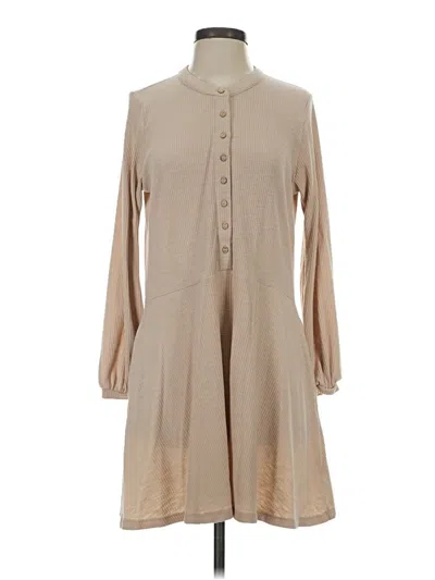 Pre-owned Flawless Casual Dress In Tan