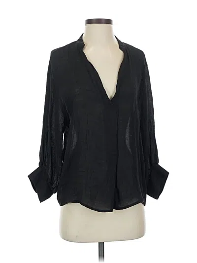 Pre-owned Flawless Long Sleeve Blouse In Black