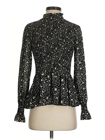 Pre-owned Flawless Long Sleeve Blouse In Black