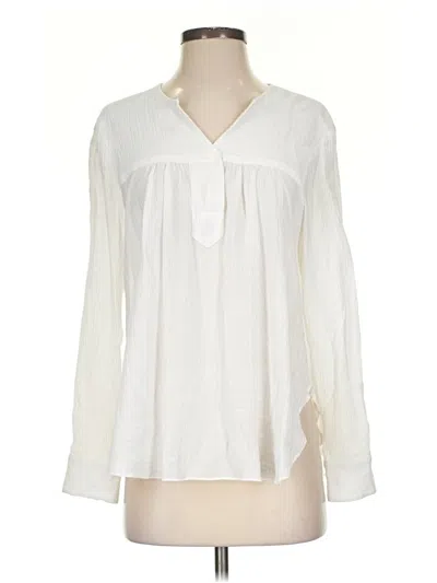 Pre-owned Flawless Long Sleeve Blouse In White