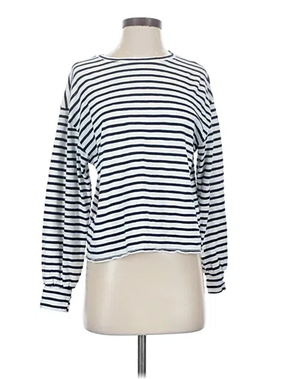 Pre-owned Flawless Long Sleeve Top White Boatneck Tops