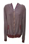 Flawless Women's Burgundy Soft Pockets Hoodie Sweater In Brown