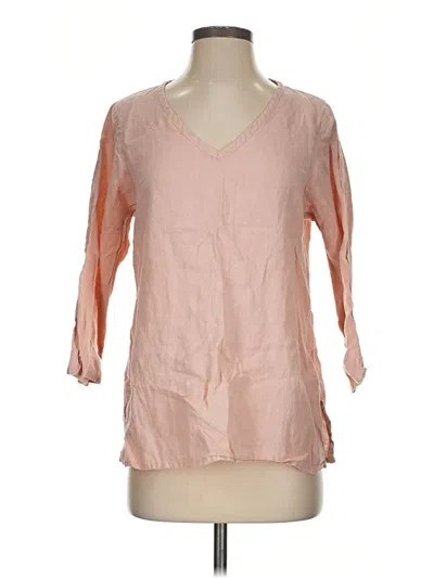 Pre-owned Flax 3/4 Sleeve T-shirt In Pink