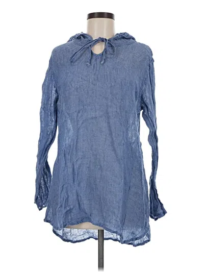 Pre-owned Flax Cardigan Sweater In Blue
