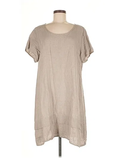 Pre-owned Flax Casual Dress In Brown