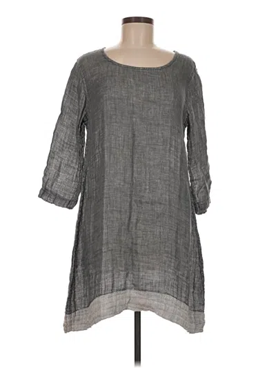 Pre-owned Flax Casual Dress In Gray