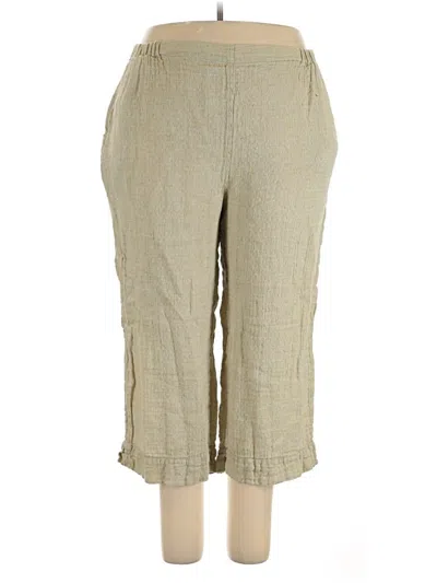 Pre-owned Flax Casual Pants In Gold