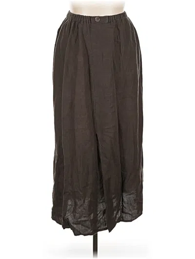 Pre-owned Flax Casual Skirt In Brown