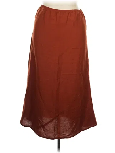 Pre-owned Flax Casual Skirt In Brown