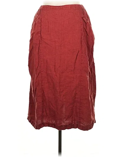 Pre-owned Flax Casual Skirt In Burgundy