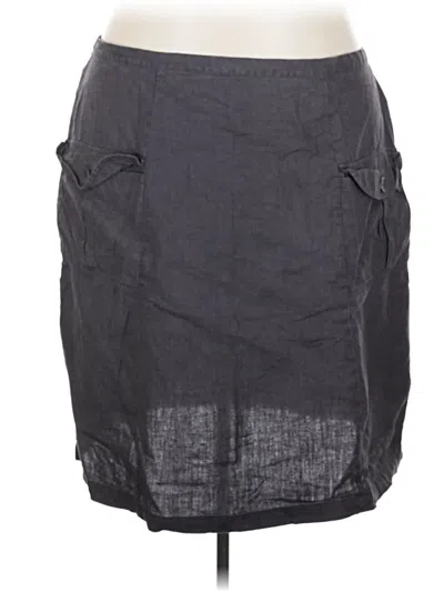 Pre-owned Flax Casual Skirt In Gray