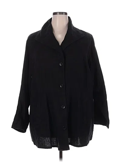 Pre-owned Flax Coat In Black