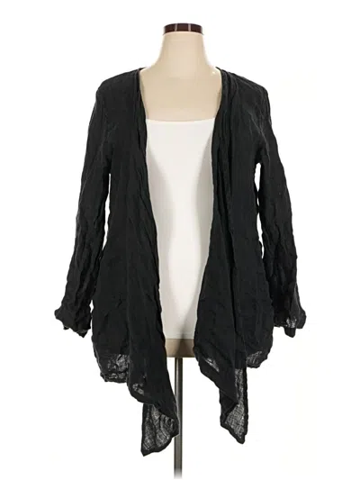 Pre-owned Flax Kimono In Black