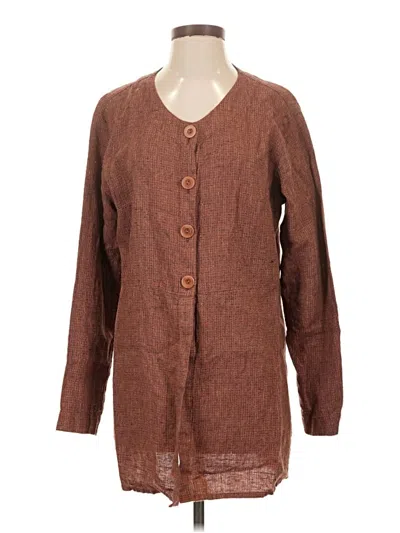 Pre-owned Flax Kimono In Brown
