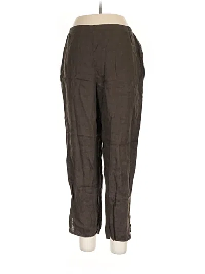 Pre-owned Flax Linen Pants In Brown
