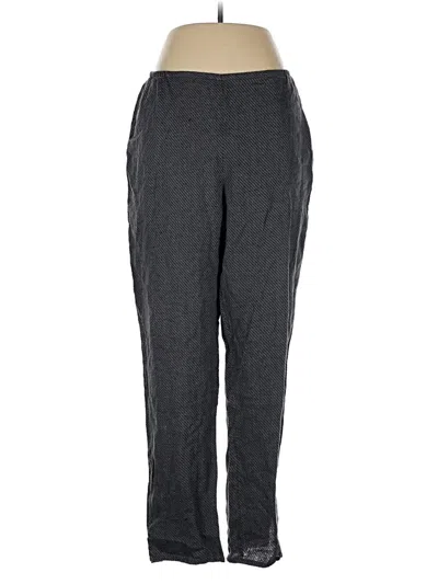 Pre-owned Flax Linen Pants In Gray
