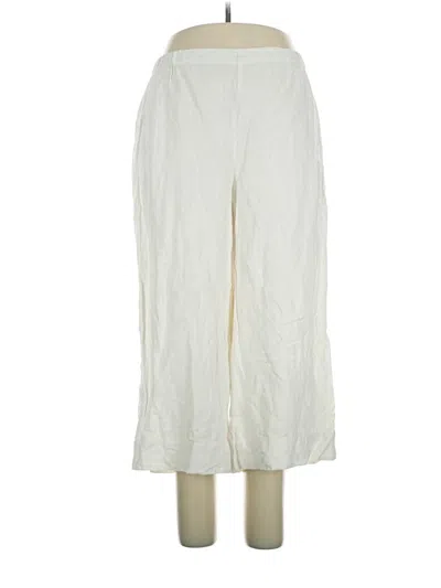 Pre-owned Flax Linen Pants In White