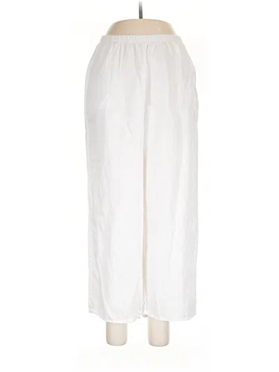 Pre-owned Flax Linen Pants In White