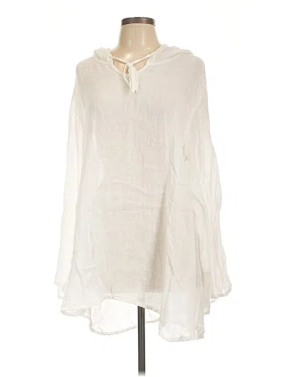 Pre-owned Flax Long Sleeve Blouse In Ivory