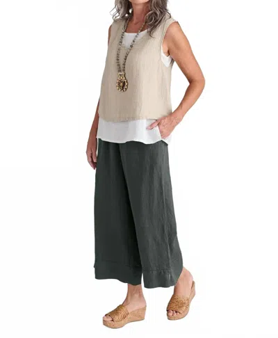 Flax Roxbury Crop Tank Top In Oatmeal Waffle In Neutral
