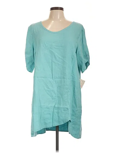 Pre-owned Flax Short Sleeve T-shirt In Teal
