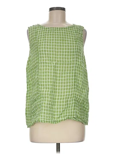Pre-owned Flax Sleeveless Blouse In Green