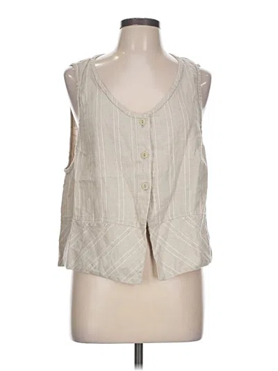 Pre-owned Flax Sleeveless Blouse In Tan