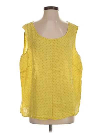 Pre-owned Flax Sleeveless Blouse In Yellow