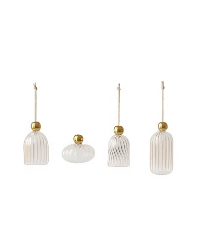 Fleck Bon Ornaments - Set Of 4 In Gold