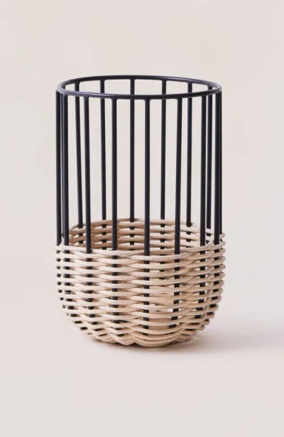 Fleck Cabo Kitchen Utensil Holder In Natural / Black
