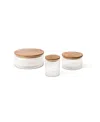 Fleck Fluted Glass Storage Jars In Transparent