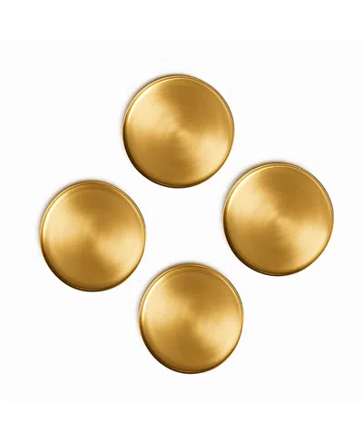 Fleck Heirloom Brass Coasters - Set Of 4 In Gold