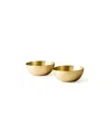 Fleck Heirloom Brass Dip Bowl, Set Of 2 In Gold