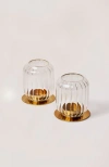 Fleck Kira Glass Lantern Set Of 2 In Clear