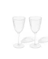 Fleck Kira Stemware Champagne Flutes, Set Of 2 In Transparent