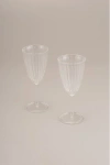 Fleck Kira Stemware Champagne Flutes In Transparent