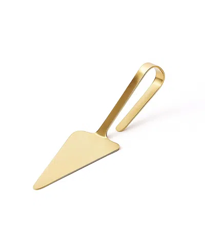 Fleck Loop Cake Server In Gold