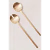 Fleck Loop Salad Servers In Bronze