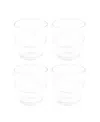 Fleck Stackable Glass Tumbler - Set Of 4 In Transparent