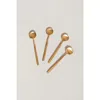 Fleck Wabi Coffee Spoons In Gold