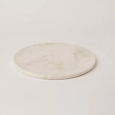 Fleck White Marble Platter