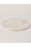 Fleck Marble Platter In White