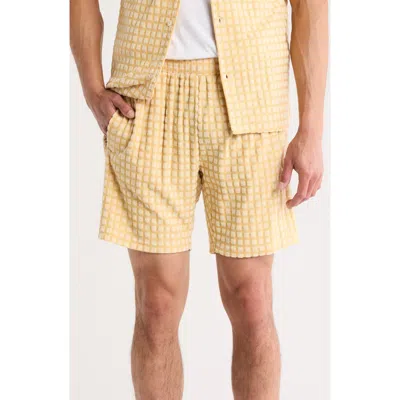 Fleece Factory Box Cube Shorts In Yellow