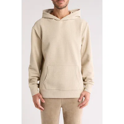 Fleece Factory Cube Quilted Hoodie In Ivory