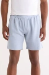 Fleece Factory Diamond Jacquard Shorts In Blue