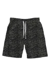 Fleece Factory Honeycomb Drawstring Shorts In Black