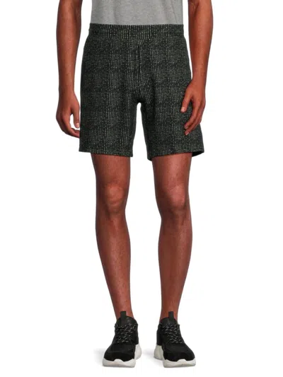 Fleece Factory Men's Textured Flat Front Shorts In Black