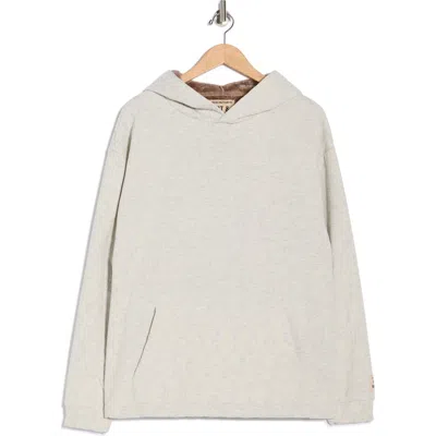 Fleece Factory Monogram Faux Fur Lined Hoodie In Gray